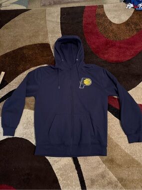 NBA Indiana Pacers Navy Blue Full-Zip Hoodie